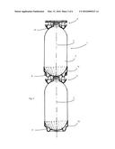 COMPRESSIBLE PLASTIC CONTAINER WITH BASE CUP diagram and image