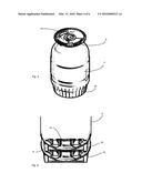 COMPRESSIBLE PLASTIC CONTAINER WITH BASE CUP diagram and image