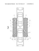 CONVEYING DEVICE WITH AN EXTENSIVELY EXTENDED CONVEYING ELEMENT diagram and image