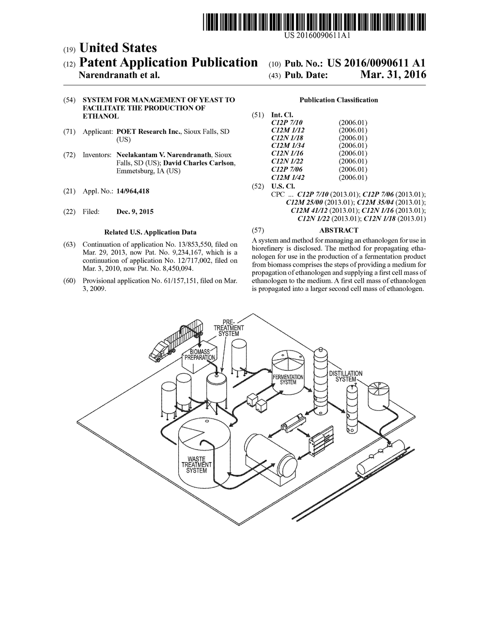 SYSTEM FOR MANAGEMENT OF YEAST TO FACILITATE THE PRODUCTION OF ETHANOL - diagram, schematic, and image 01