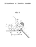 STOP POSITION DETERMINING DEVICE FOR TRANSPORT VEHICLE AND TRANSPORT     VEHICLE WITH THE SAME diagram and image