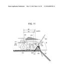 STOP POSITION DETERMINING DEVICE FOR TRANSPORT VEHICLE AND TRANSPORT     VEHICLE WITH THE SAME diagram and image