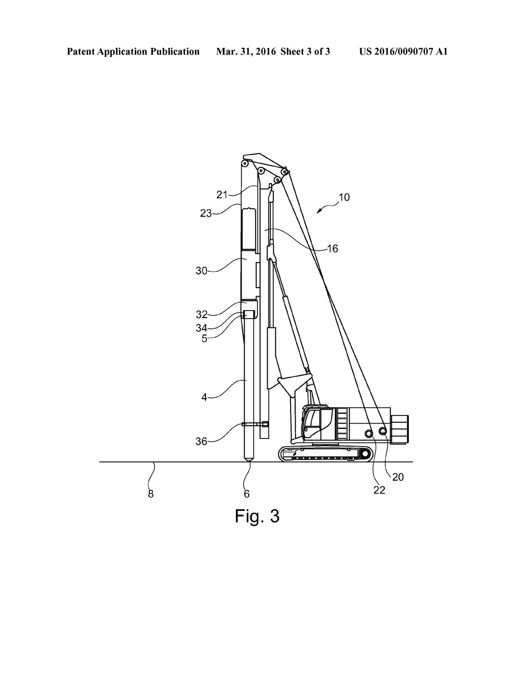 PILE-DRIVING APPARATUS AND METHOD FOR DRIVING A PILE ELEMENT INTO THE     GROUND - diagram, schematic, and image 04