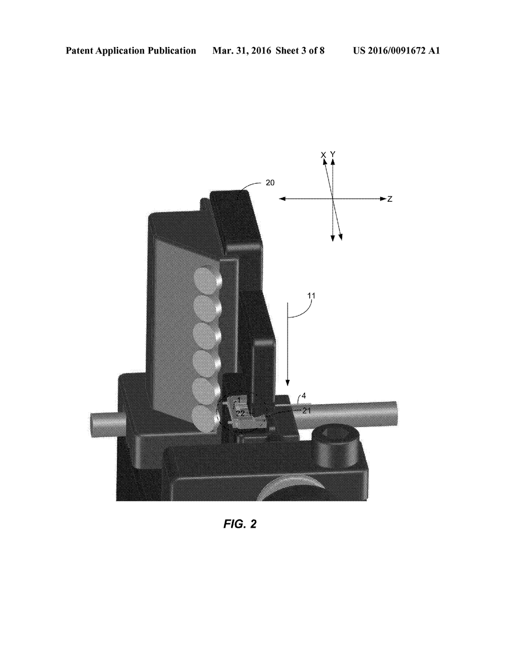 PRECISION ALIGNMENT OF OPTICAL FIBER ENDS ALONG RESPECTIVE OPTICAL     PATHWAYS IN A MULTI-OPTICAL FIBER CONNECTOR MODULE, AND METHODS - diagram, schematic, and image 04