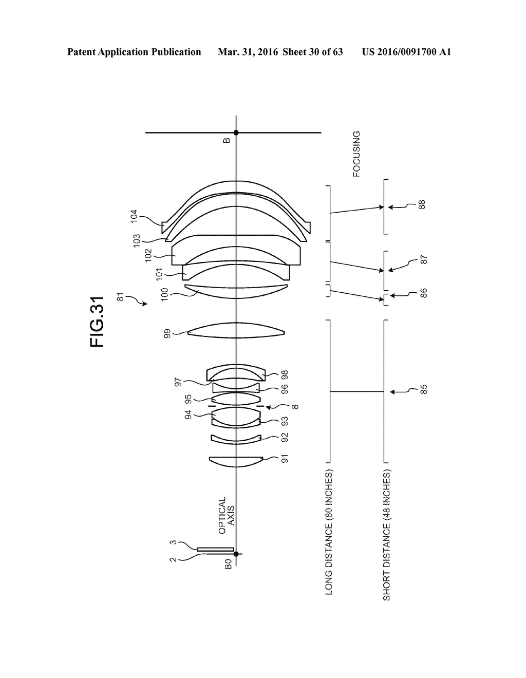 PROJECTION OPTICAL SYSTEM AND PROJECTOR APPARATUS - diagram, schematic, and image 31