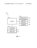 ELECTRONIC DEVICE WITH TOUCH SCREEN FOR FINGERPRINT RECOGNITION diagram and image