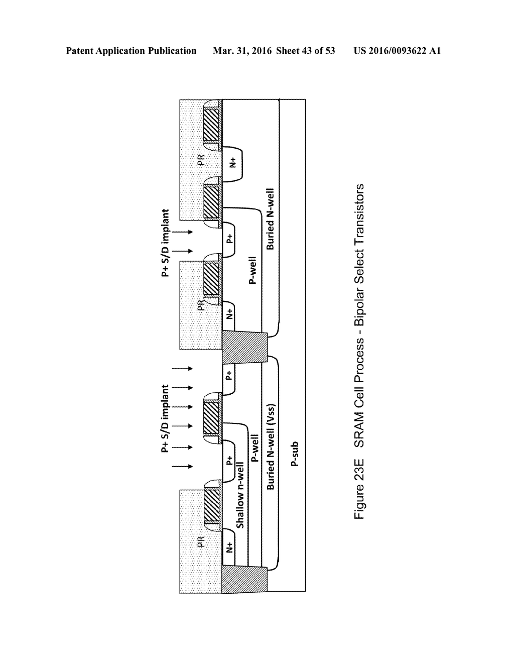 Cross-Coupled Thyristor SRAM Semiconductor Structures and Methods of     Fabrication - diagram, schematic, and image 44