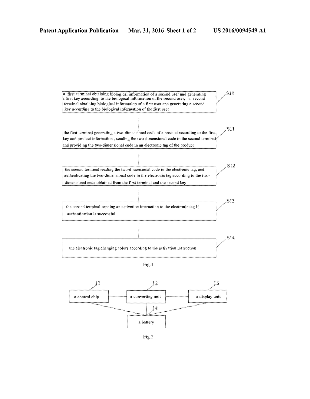 Electronic Tag and Authentication Method, Device and System thereof - diagram, schematic, and image 02