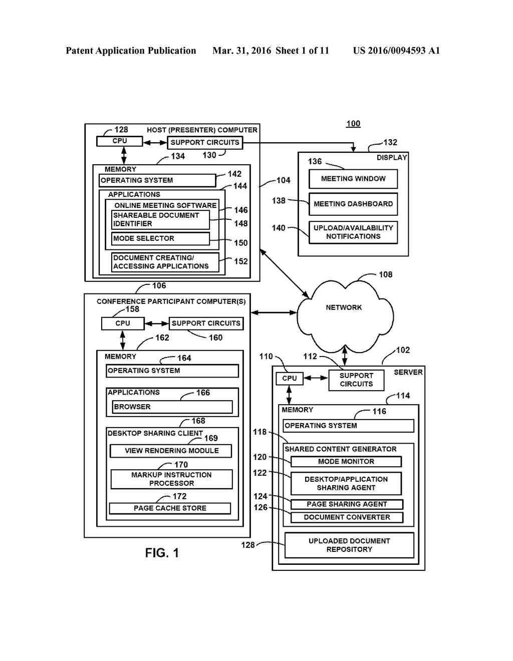 METHOD AND APPARATUS FOR SHARING VIEWABLE CONTENT WITH CONFERENCE     PARTICIPANTS THROUGH AUTOMATED IDENTIFICATION OF CONTENT TO BE SHARED - diagram, schematic, and image 02