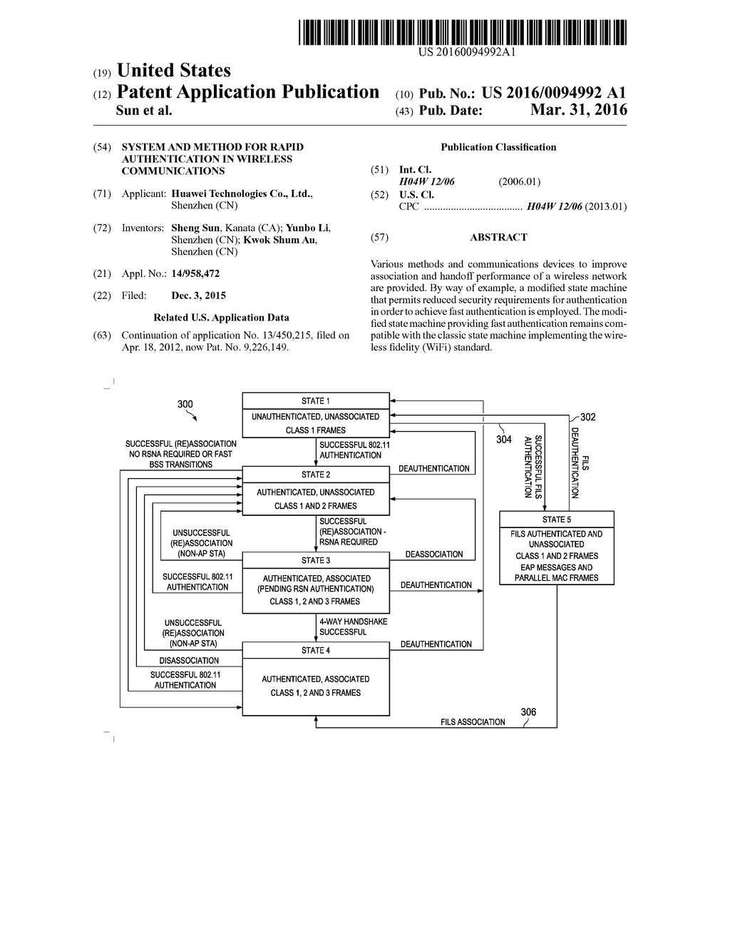 System and Method for Rapid Authentication in Wireless Communications - diagram, schematic, and image 01