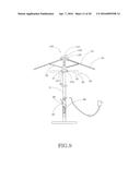 Outdoor Umbrella with Built-In Electro Control Panel diagram and image