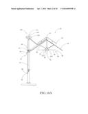 Outdoor Umbrella with Built-In Electro Control Panel diagram and image