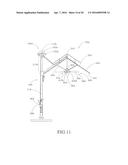 Outdoor Umbrella with Built-In Electro Control Panel diagram and image