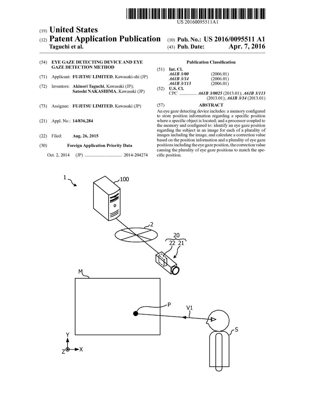 EYE GAZE DETECTING DEVICE AND EYE GAZE DETECTION METHOD - diagram, schematic, and image 01