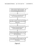 STRUCTURE INCLUDING A LIGHT-CURABLE ADHESIVE AND ASSOCIATED METHOD FOR     ASSEMBLING AND CURING SAME diagram and image