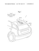 VEHICLE BACK DOOR DEVICE WITH DAMPER STAY STORAGE STRUCTURE diagram and image