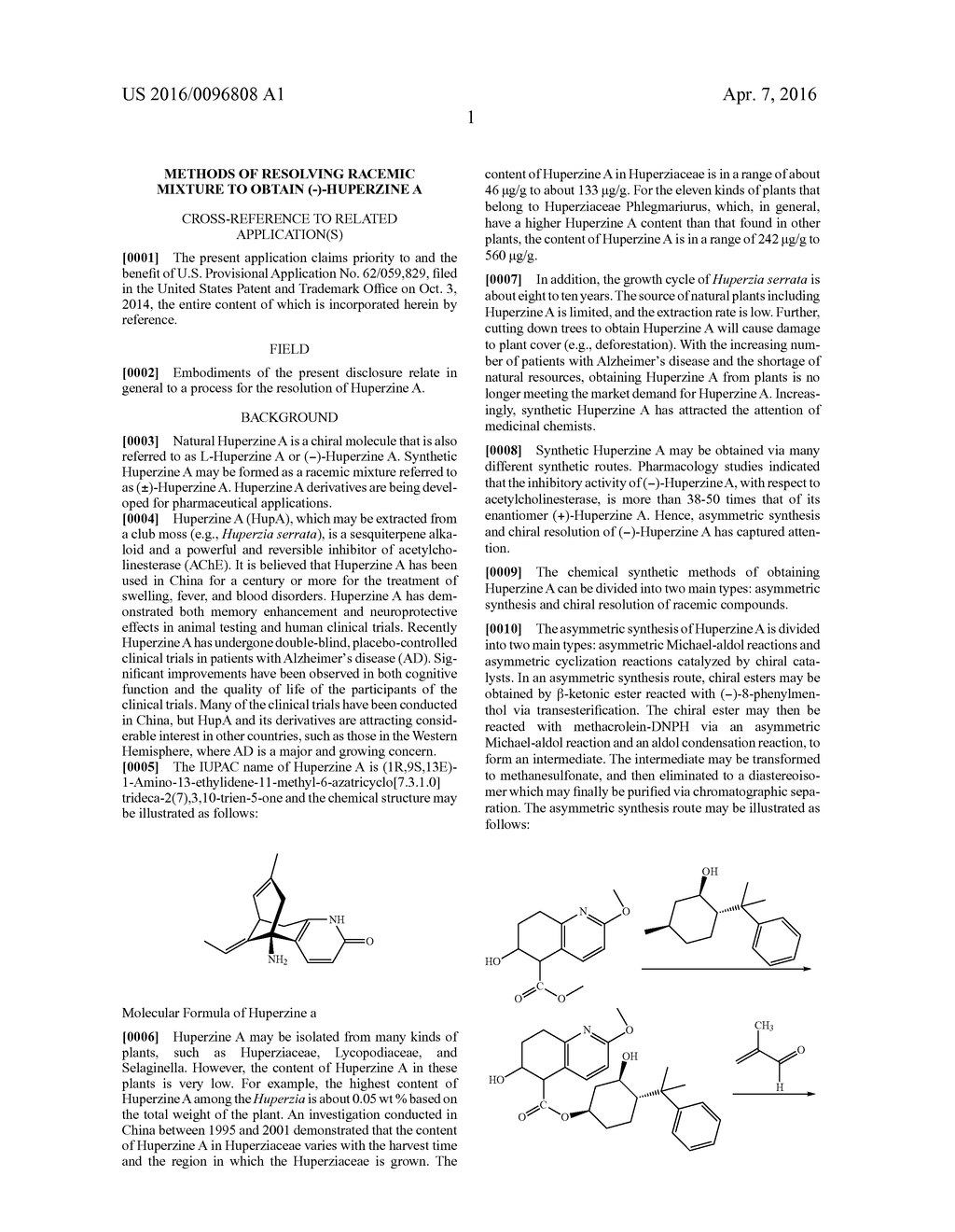 METHODS OF RESOLVING RACEMIC MIXTURE TO OBTAIN (-)-HUPERZINE A - diagram, schematic, and image 05