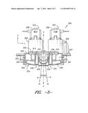 NOZZLE ASSEMBLY WITH MULTIPLE SPRAY CURVATURES AND AIR-LOCK RELEASE     GEOMETRY diagram and image