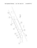 MINING SITE HAVING A SHALLOW ANGLE EXTRACTION SHAFT, SHALLOW ANGLE MINING     METHOD AND METHOD FOR CONSTRUCTING A PENSTOCK diagram and image