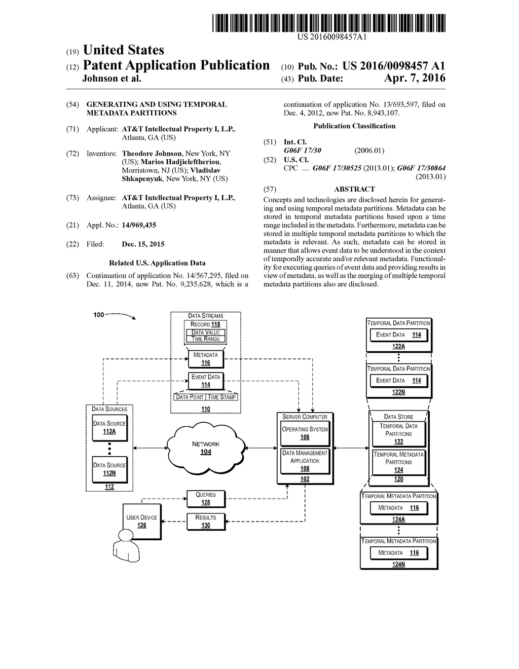 Generating and Using Temporal Metadata Partitions - diagram, schematic, and image 01