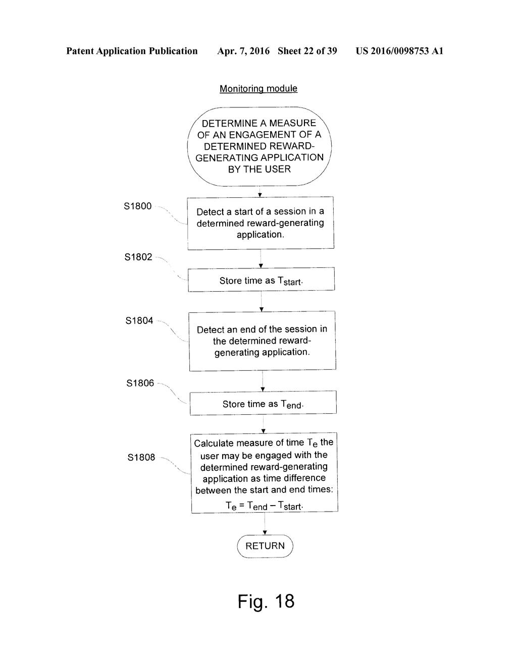 MONITORING AN APPLICATION ON A PROCESSING DEVICE AND GENERATING REWARDS - diagram, schematic, and image 23