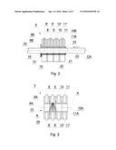 Protective member for rod-like elements, in particular rod sections and/or     an endless rod, travelling within a measuring head used in tobacco     industry and corresponding measuring head diagram and image