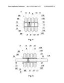 Protective member for rod-like elements, in particular rod sections and/or     an endless rod, travelling within a measuring head used in tobacco     industry and corresponding measuring head diagram and image