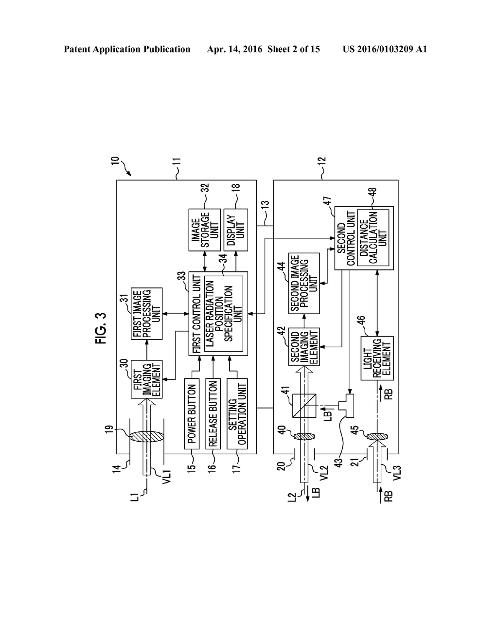 IMAGING DEVICE AND THREE-DIMENSIONAL-MEASUREMENT DEVICE - diagram, schematic, and image 03