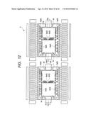 SEMICONDUCTOR DEVICE HAVING A PLURALITY OF CIRCUITS ARRANGED ON A SIDE OF     A SEMICONDUCTOR CHIP diagram and image