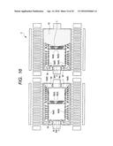 SEMICONDUCTOR DEVICE HAVING A PLURALITY OF CIRCUITS ARRANGED ON A SIDE OF     A SEMICONDUCTOR CHIP diagram and image