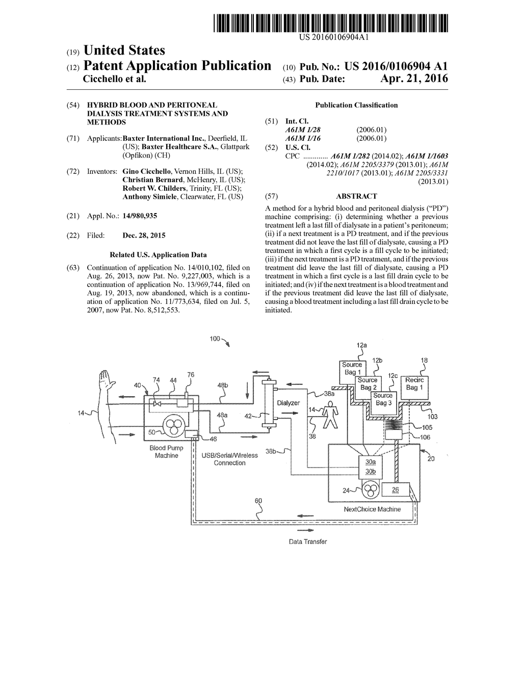 HYBRID BLOOD AND PERITONEAL DIALYSIS TREATMENT SYSTEMS AND METHODS - diagram, schematic, and image 01