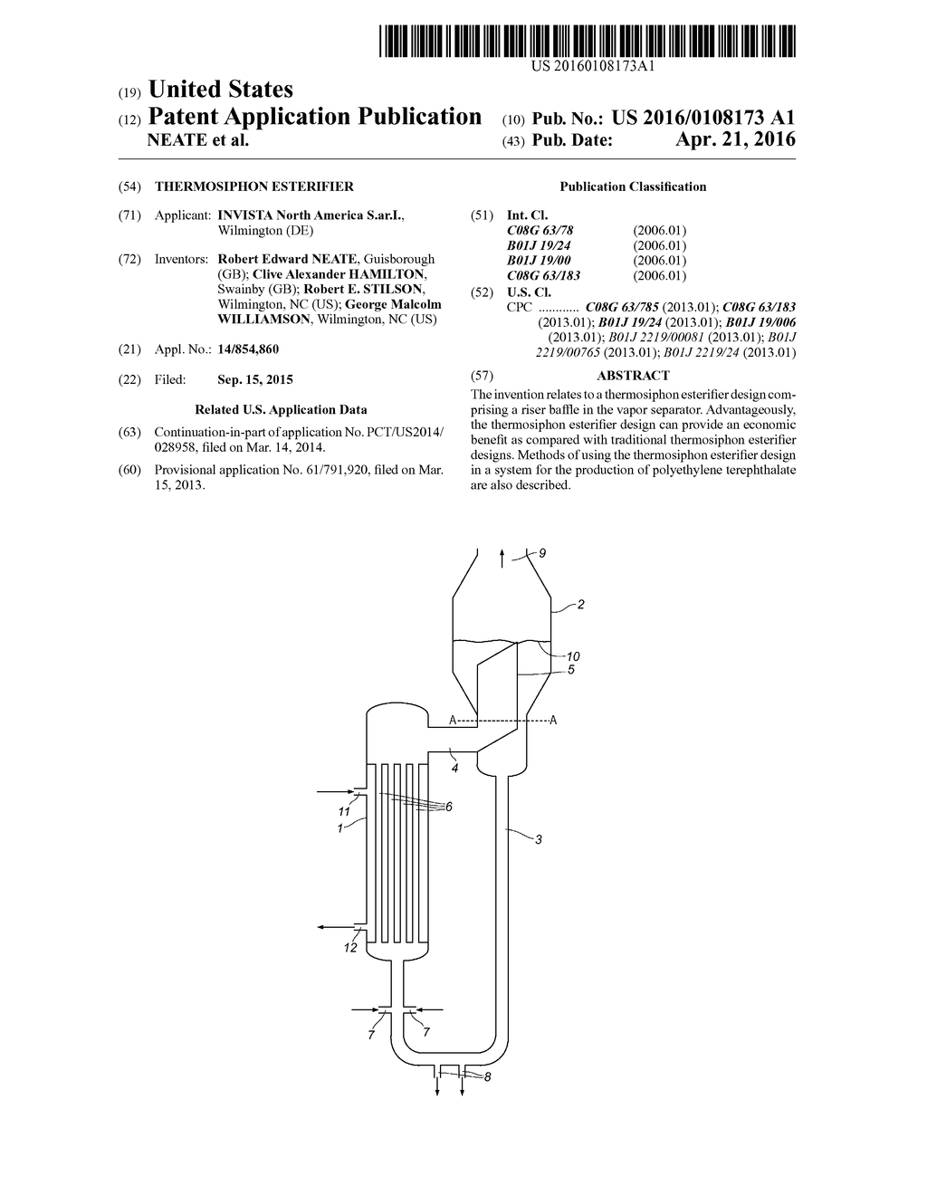 THERMOSIPHON ESTERIFIER - diagram, schematic, and image 01