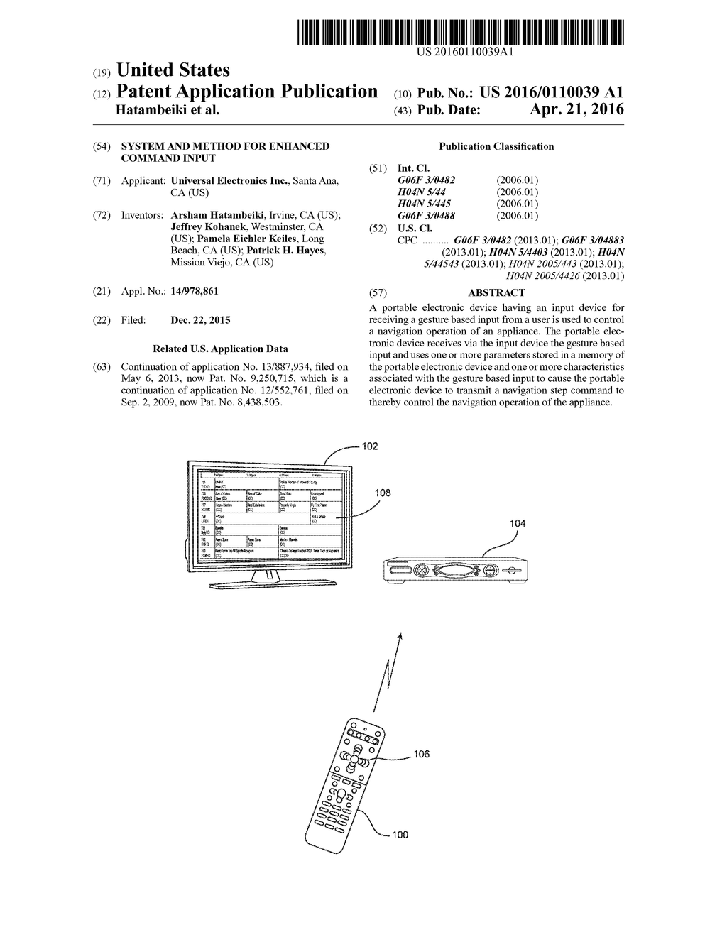 SYSTEM AND METHOD FOR ENHANCED COMMAND INPUT - diagram, schematic, and image 01