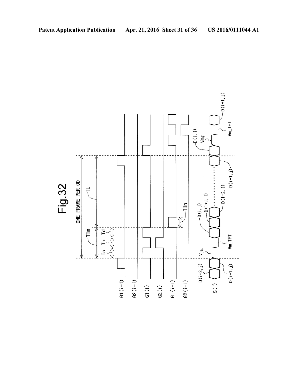 DISPLAY DEVICE AND DRIVE METHOD FOR SAME - diagram, schematic, and image 32