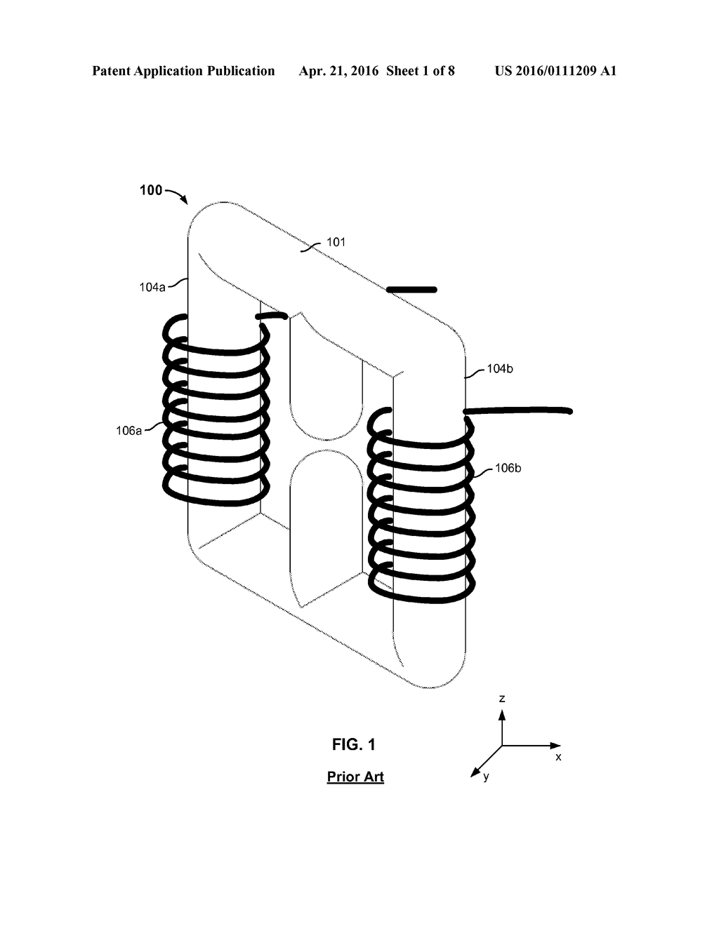 PLANAR CORE WITH HIGH MAGNETIC VOLUME UTILIZATION - diagram, schematic, and image 02