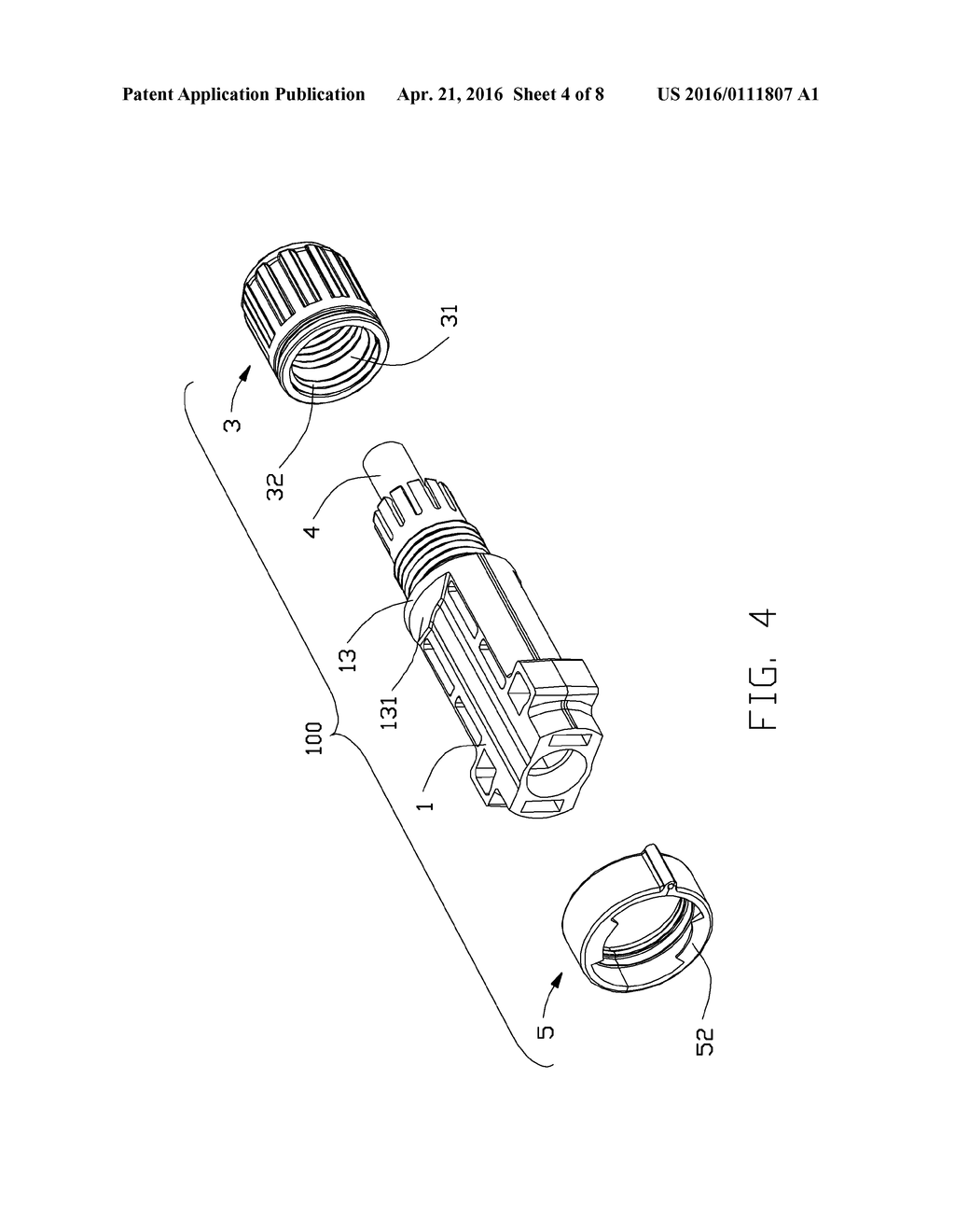 CABLE CONNECTOR ASSEMBLY WITH A SNAP RING - diagram, schematic, and image 05