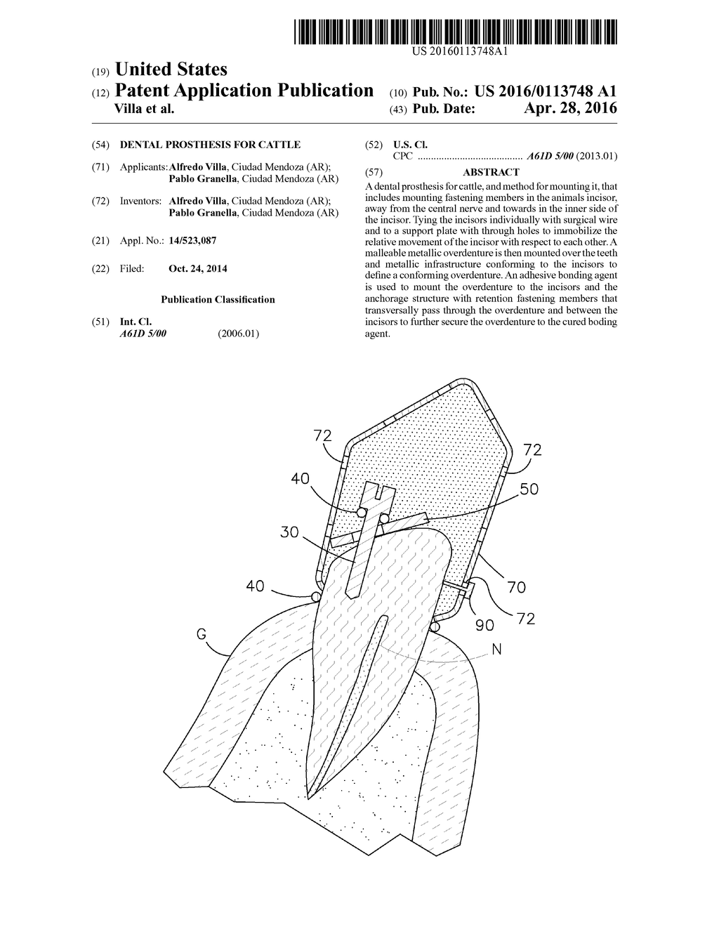 DENTAL PROSTHESIS FOR CATTLE - diagram, schematic, and image 01