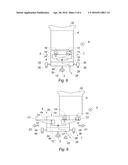 DEVICE FOR ATTACHING A CABIN DESIGNED TO BE HAULED BY A CABLE, VEHICLE     EQUIPPED WITH SUCH A DEVICE, AND INSTALLATION FOR TRANSPORTING BY CABLE     COMPRISING ONE SUCH VEHICLE diagram and image