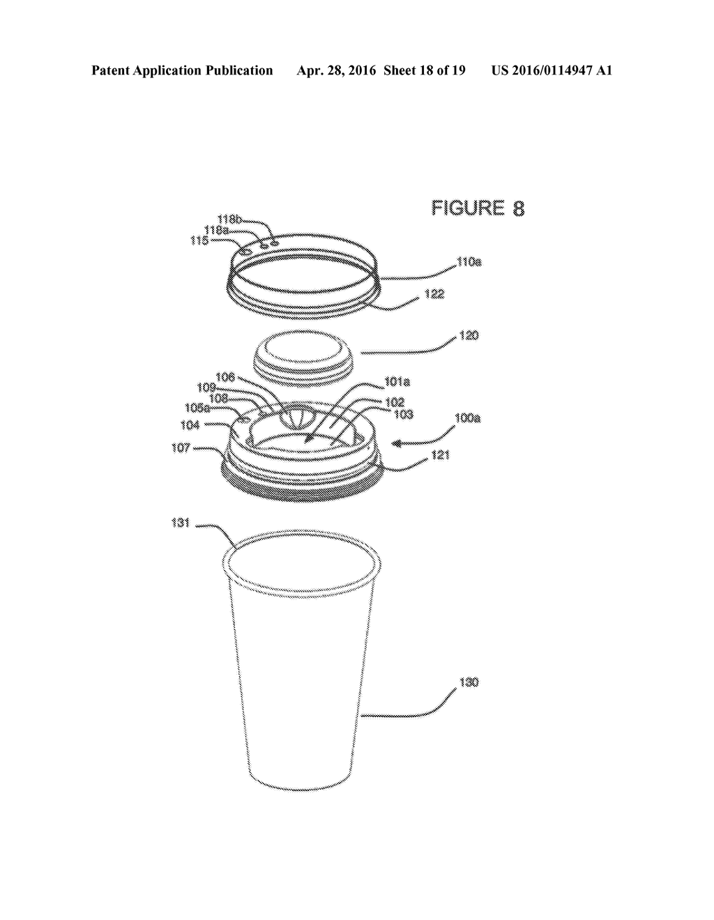CUP LID WITH INTEGRATED CONTAINER - diagram, schematic, and image 19