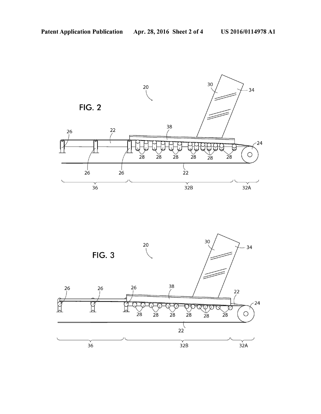 Bulk Material Conveyor Belt Loading Zone and Method of Loading a Bulk     Material Conveyor Belt - diagram, schematic, and image 03