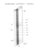 AN INSULATING WALL, A COLUMN ASSEMBLY THEREFORE AND A METHOD OF     CONSTRUCTING SUCH AN INSULATING WALL diagram and image