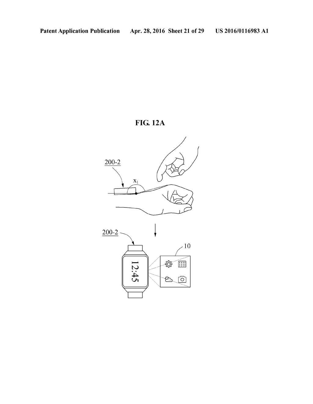 USER INPUT METHOD FOR USE IN PORTABLE DEVICE USING VIRTUAL INPUT AREA - diagram, schematic, and image 22