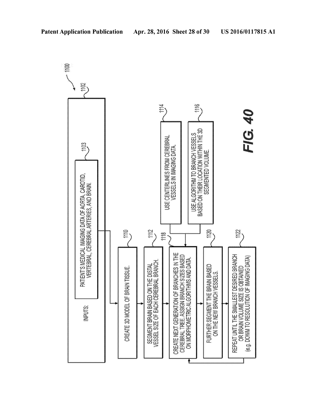 METHOD AND SYSTEM FOR IMAGE PROCESSING TO DETERMINE PATIENT-SPECIFIC BLOOD     FLOW CHARACTERISTICS - diagram, schematic, and image 29