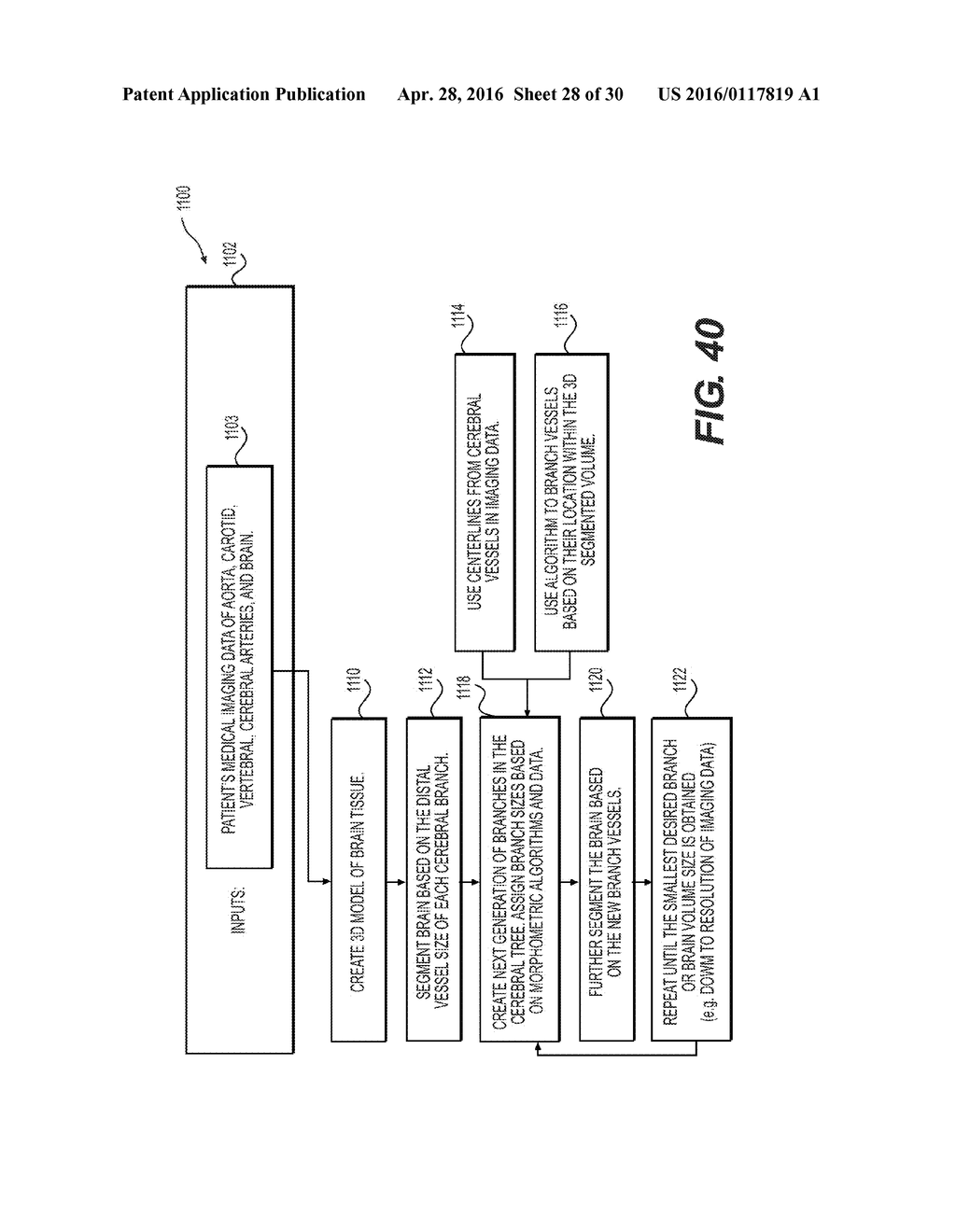 METHOD AND SYSTEM FOR IMAGE PROCESSING TO DETERMINE PATIENT-SPECIFIC BLOOD     FLOW CHARACTERISTICS - diagram, schematic, and image 29