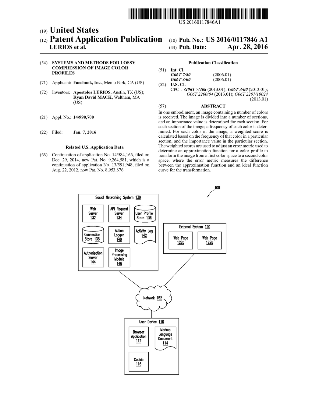 SYSTEMS AND METHODS FOR LOSSY COMPRESSION OF IMAGE COLOR PROFILES - diagram, schematic, and image 01