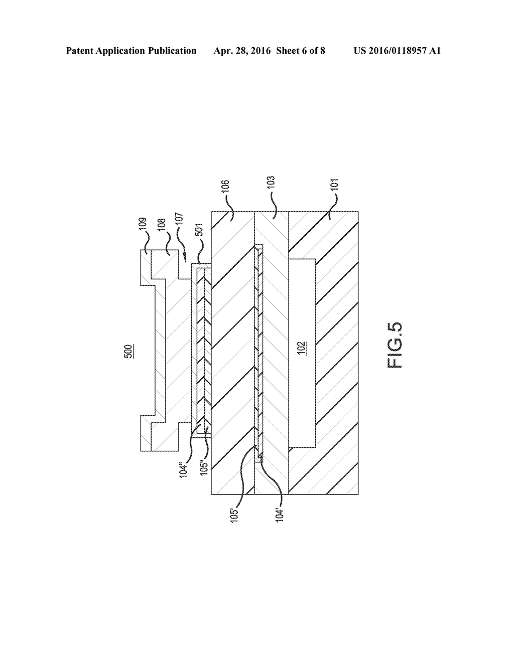 BULK ACOUSTIC RESONATOR DEVICE INCLUDING TEMPERATURE COMPENSATION     STRUCTURE COMPRISING LOW ACOUSTIC IMPEDANCE LAYER - diagram, schematic, and image 07