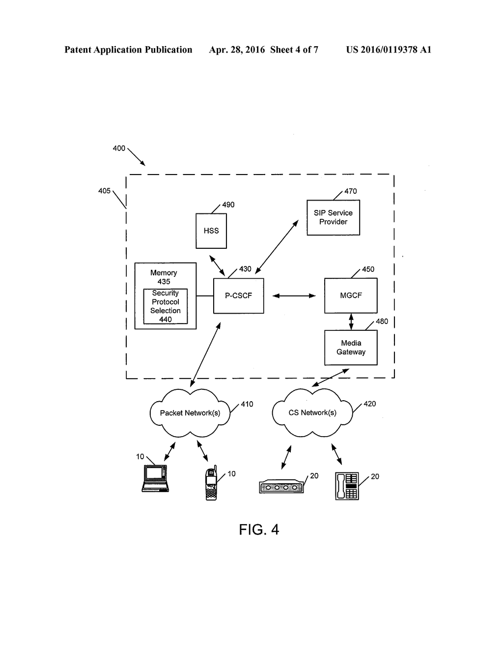 METHODS, SYSTEMS, AND COMPUTER PROGRAM PRODUCTS FOR SECURITY PROTOCOL     SELECTION IN INTERNET PROTOCOL MULTIMEDIA SUBSYSTEM NETWORKS - diagram, schematic, and image 05