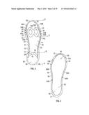 ARTICLE OF FOOTWEAR WITH A MIDSOLE ASSEMBLY HAVING A PERIMETER BLADDER     ELEMENT, A METHOD OF MANUFACTURING AND A MOLD ASSEMBLY FOR SAME diagram and image