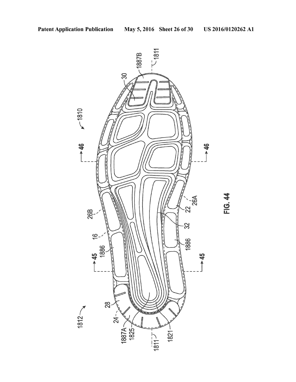ARTICLE OF FOOTWEAR WITH A MIDSOLE ASSEMBLY HAVING A PERIMETER BLADDER     ELEMENT, A METHOD OF MANUFACTURING AND A MOLD ASSEMBLY FOR SAME - diagram, schematic, and image 27