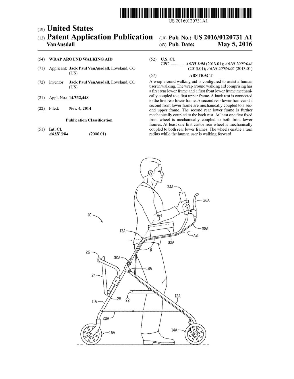 WRAP AROUND WALKING AID - diagram, schematic, and image 01